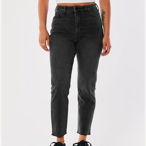Hollister ultra high rise black mom jeans